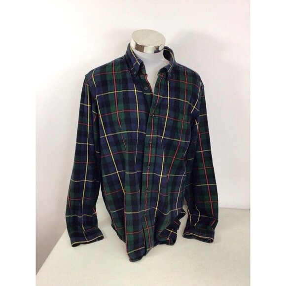 L.L. Bean Men's Plaid Button Down Shirt - Green, Blue, Red - Picture 3 of 7